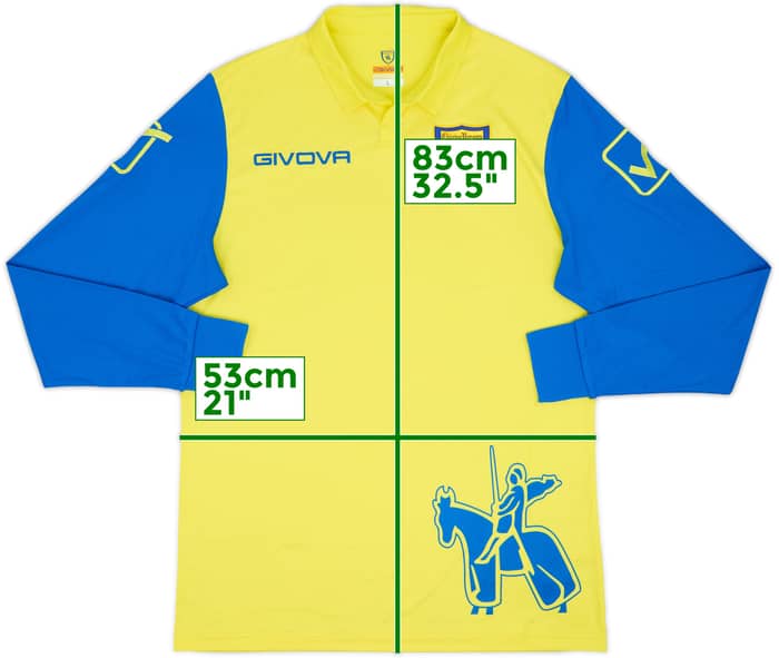 2014-15 Chievo Verona Home L/S Shirt - 8/10 - (L)