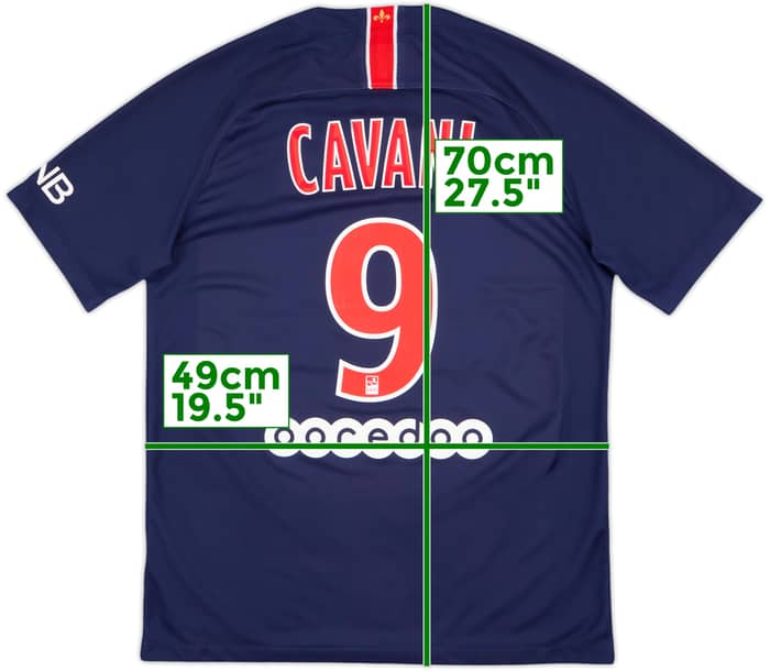 2018-19 Paris Saint-Germain Home Shirt Cavani #9 - 8/10 - (M)