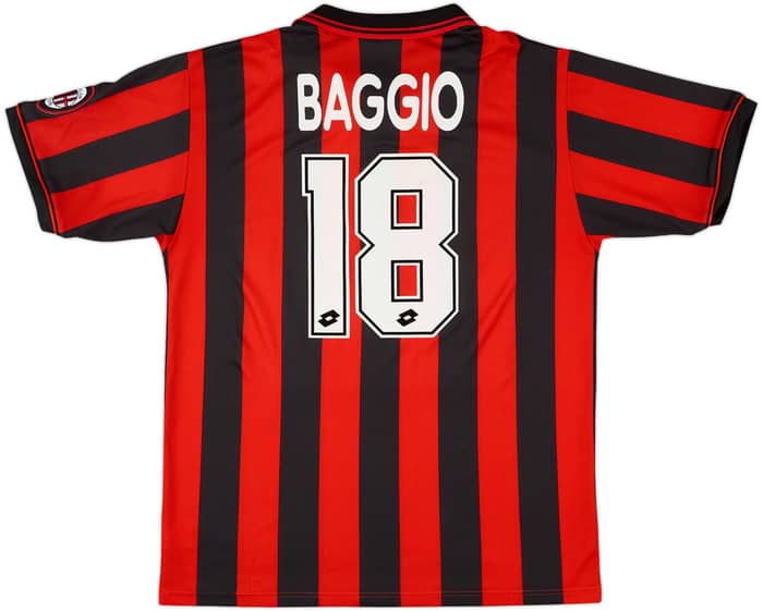 1996-97 AC Milan Home Shirt Baggio #18 - 8/10 - (XL)