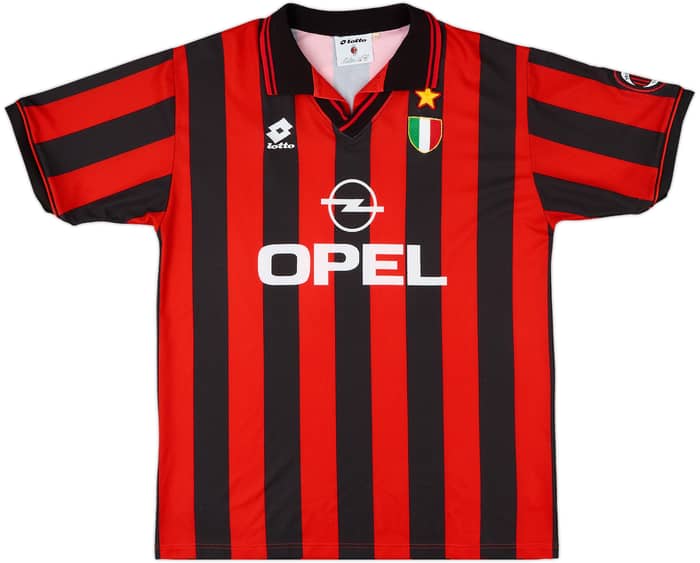 1996-97 AC Milan Home Shirt Baggio #18 - 8/10 - (XL)