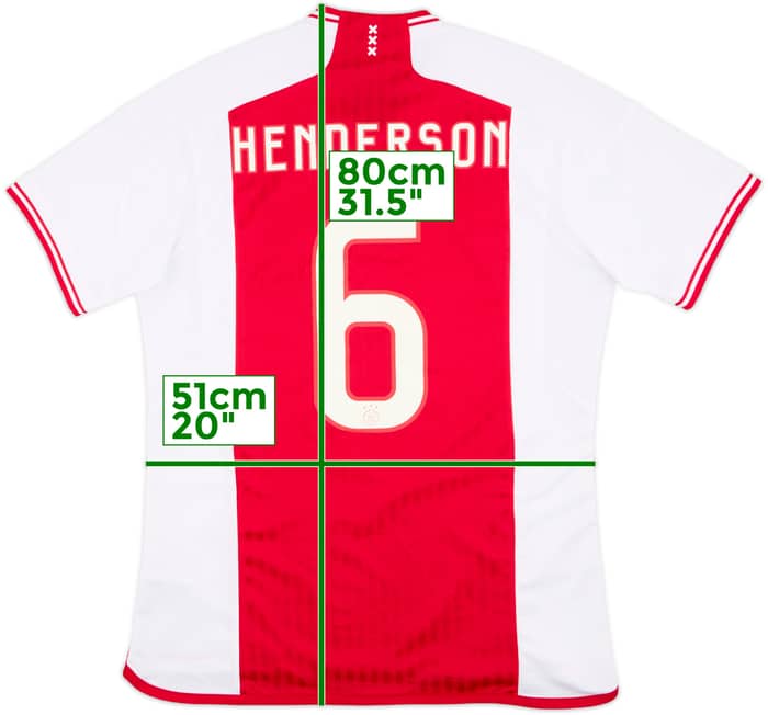 2023-24 Ajax Home Shirt Henderson #6 - 10/10 - (L)
