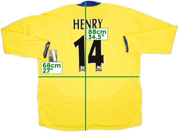 2003-05 Arsenal Away L/S Shirt Henry #14 (3XL)