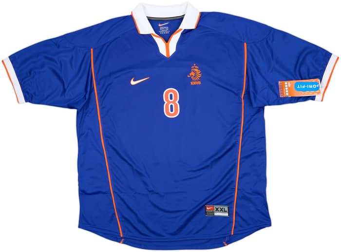1998-00 Netherlands Away Shirt Bergkamp #8 (XXL)