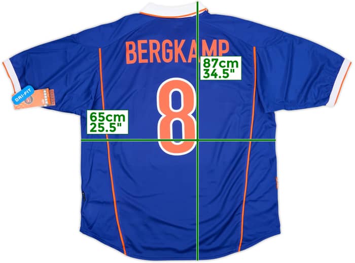 1998-00 Netherlands Away Shirt Bergkamp #8 (XXL)