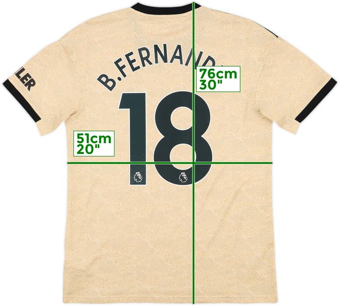 2019-20 Manchester United Away Shirt B.Fernandes #18 - 8/10 - (M)