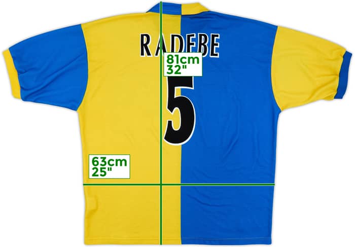 1997-99 Leeds United Away Shirt Radebe #5 - 6/10 - (XL)