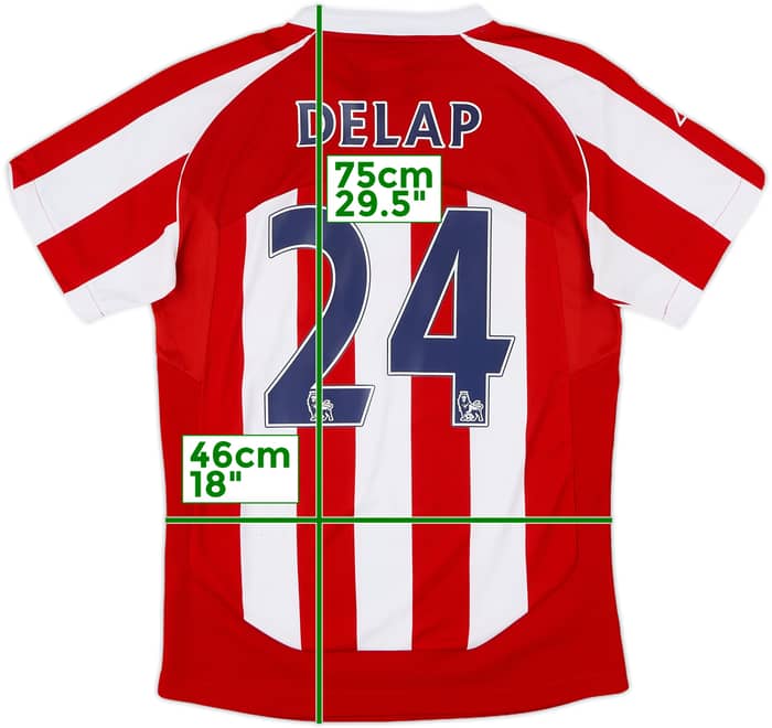 2009-10 Stoke City Home Shirt Delap #24 - 6/10 - (S)