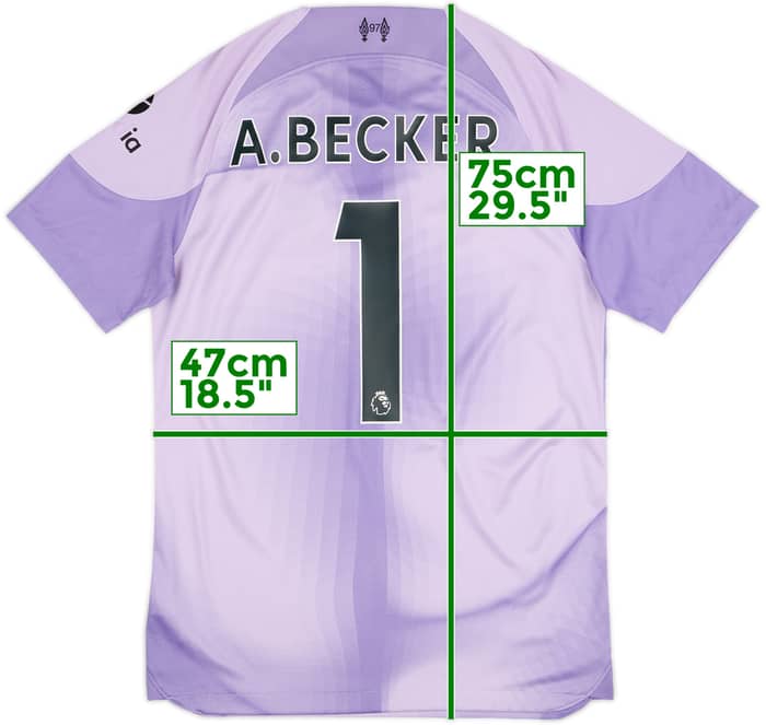 2022-23 Liverpool GK S/S Shirt A.Becker #1 - 8/10 - (S)