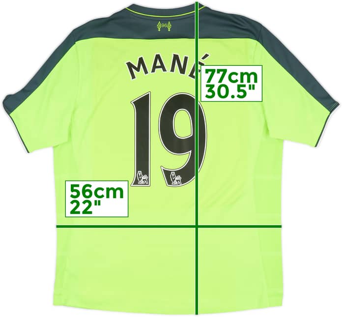 2016-17 Liverpool Third Shirt Mane #19 - 6/10 - (L)