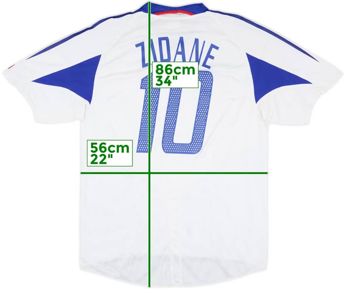 2004-06 France Away Shirt Zidane #10 - 8/10 - (XL)