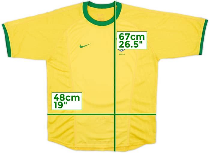 2000-02 Brazil Home Shirt - 5/10 - (XL.Boys)