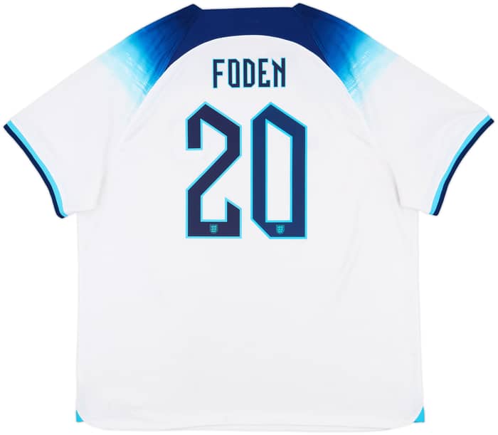 2022-23 England Home Shirt Foden #20 - 8/10 - (XXL)