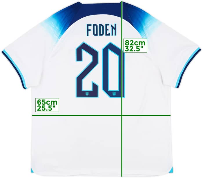 2022-23 England Home Shirt Foden #20 - 8/10 - (XXL)