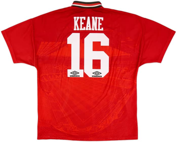 1994-96 Manchester United Home Shirt Keane #16 - 6/10 - (XL)