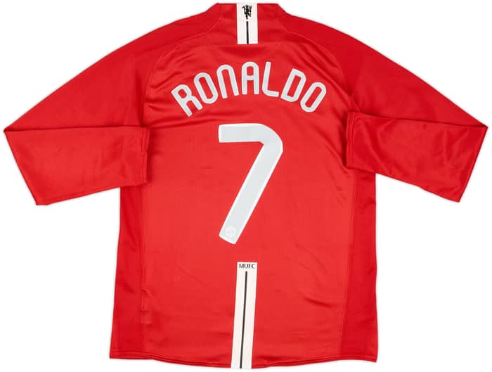 2007-09 Manchester United Home L/S Shirt Ronaldo #7 - 7/10 - (M)