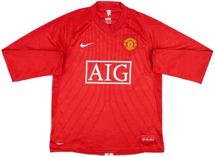 2007-09 Manchester United Home L/S Shirt Ronaldo #7 - 7/10 - (M)