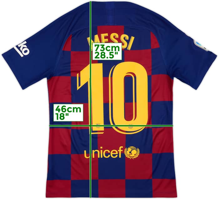 2019-20 Barcelona Home Shirt Messi #10 - 9/10 - (S)