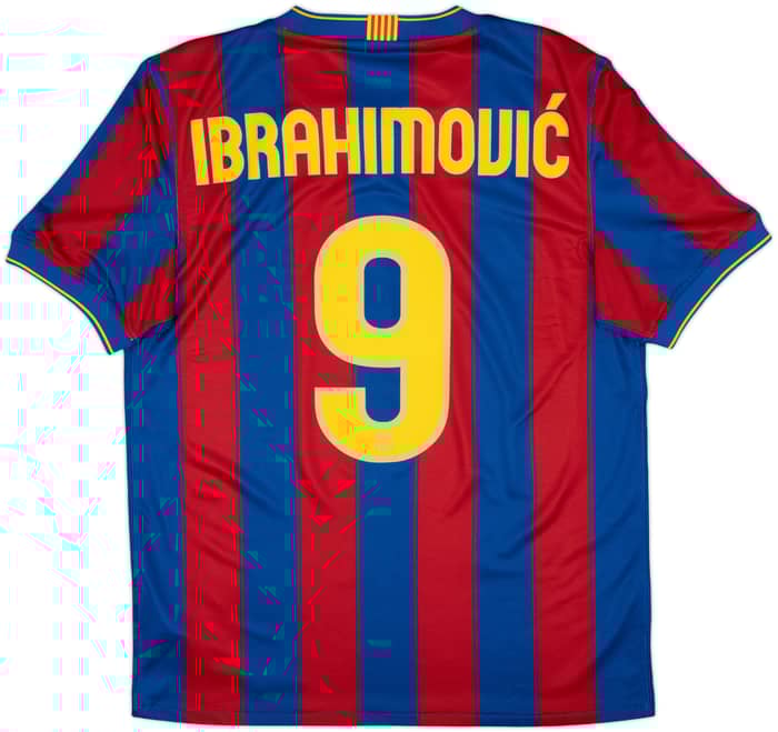 2009-10 Barcelona Home Shirt Ibrahimovic #9 - 8/10 - (M)