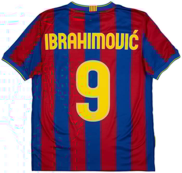 2009-10 Barcelona Home Shirt Ibrahimovic #9 - 8/10 - (S)