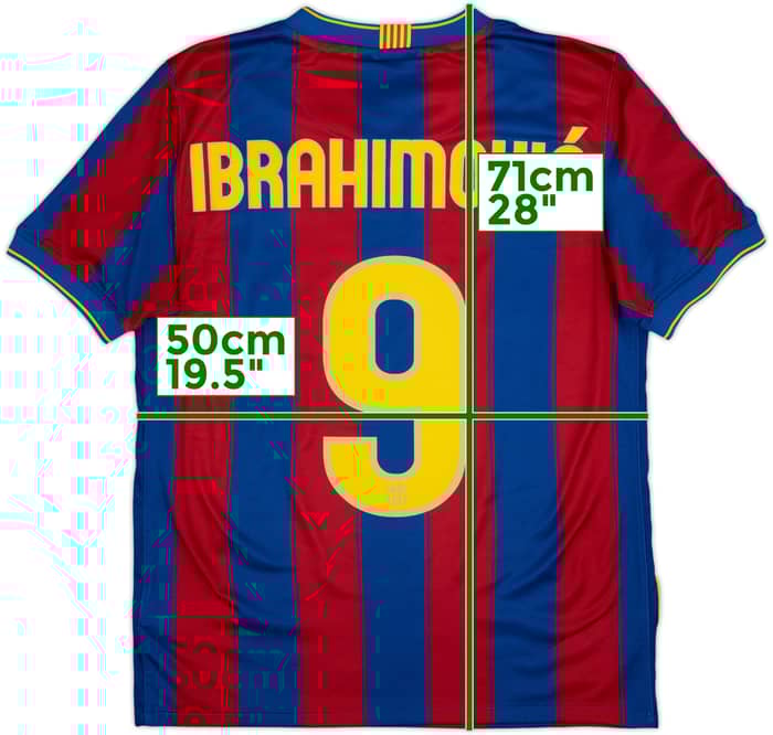2009-10 Barcelona Home Shirt Ibrahimovic #9 - 8/10 - (S)