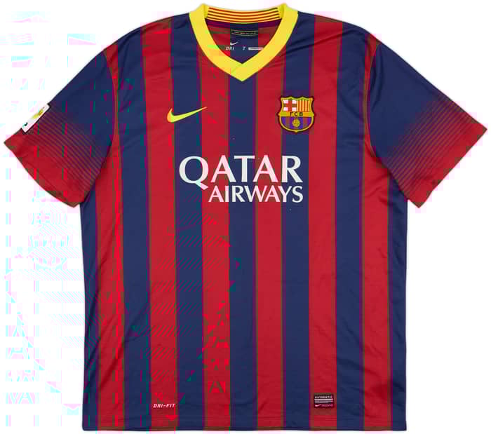 2013-14 Barcelona Home Shirt Messi #10 - 4/10 - (XL)
