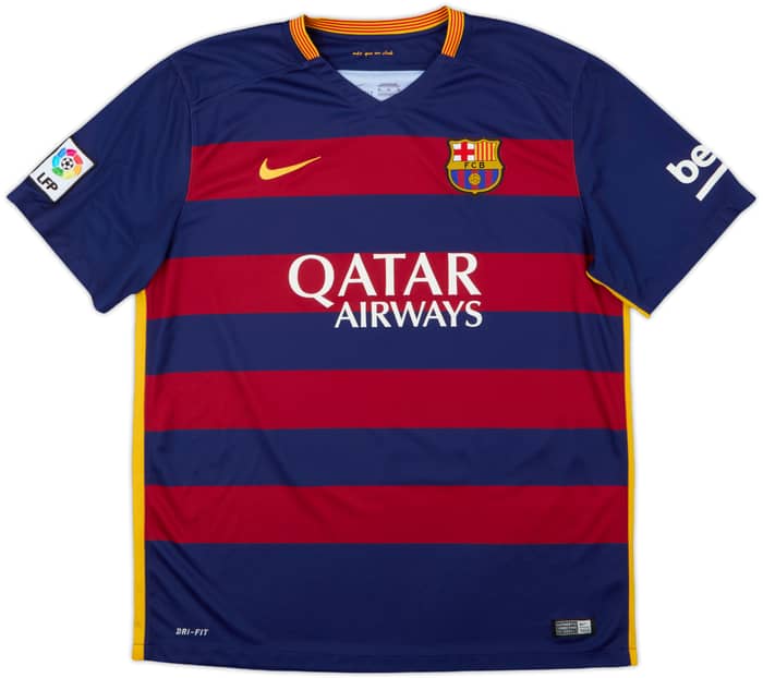 2015-16 Barcelona Home Shirt Neymar Jr #11 - 8/10 - (XL)