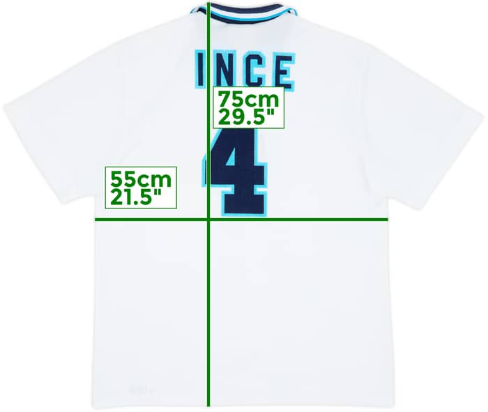 1995-97 England Home Shirt Ince #4 - 7/10 - (L)