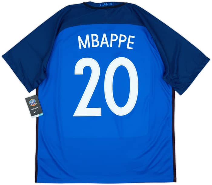 2016-17 France Home Shirt Mbappe #20 (XL)