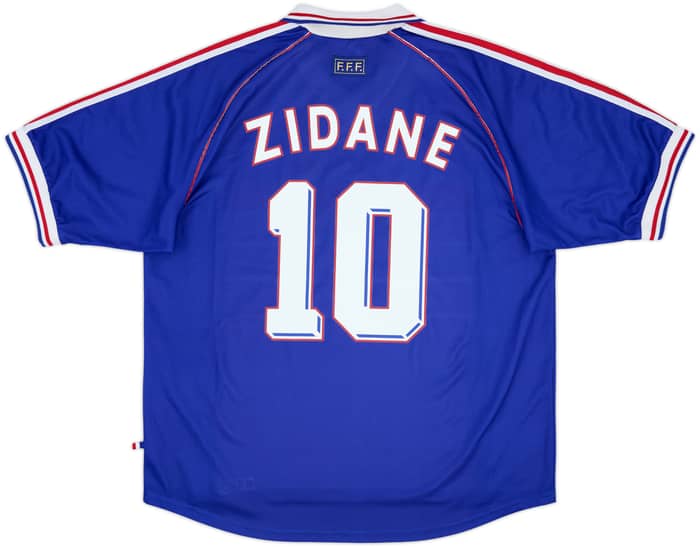1998-00 France Home Shirt Zidane #10 - 8/10 - (XL)