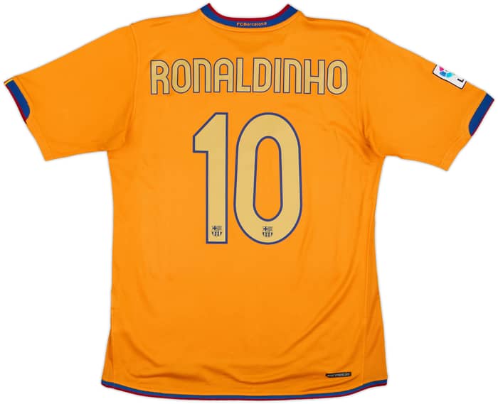 2006-08 Barcelona Away Shirt Ronaldinho #10 - 9/10 - (M)