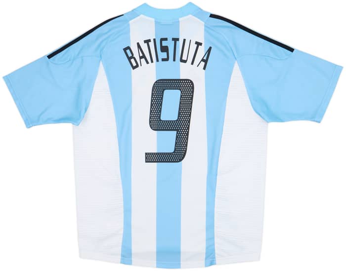 2002-04 Argentina Home Shirt Batistuta #9 - 9/10 - (L)