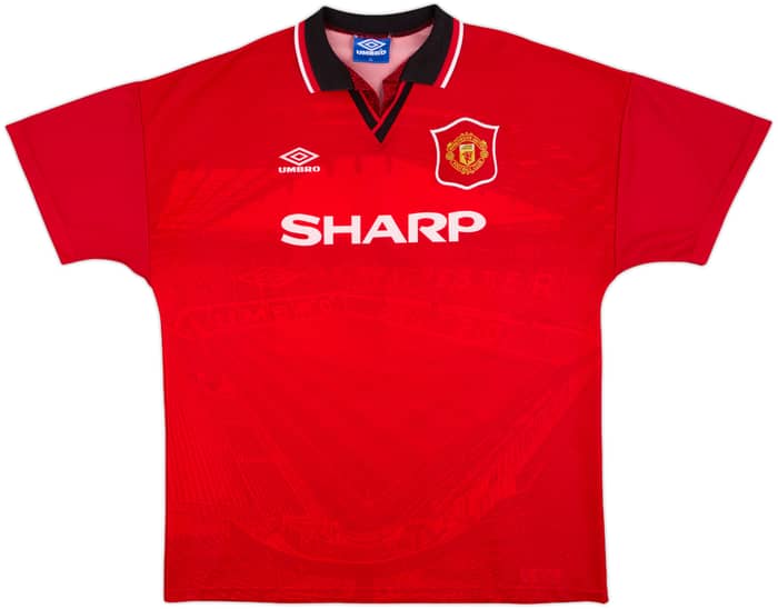 1994-96 Manchester United Home Shirt Beckham #24 - 9/10 - (XL)