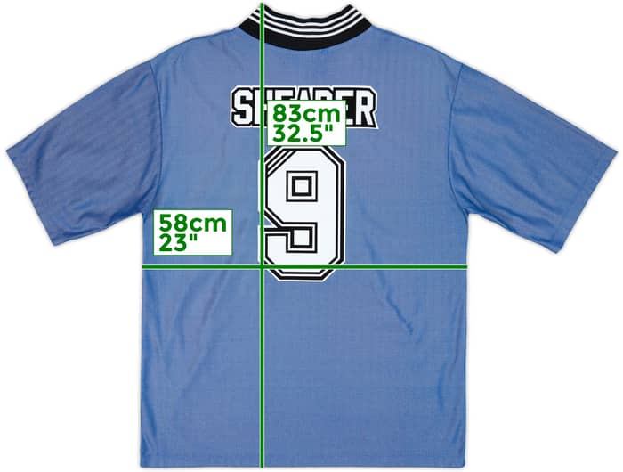 1996-97 Newcastle Away Shirt Shearer #9 - 8/10 - (L)