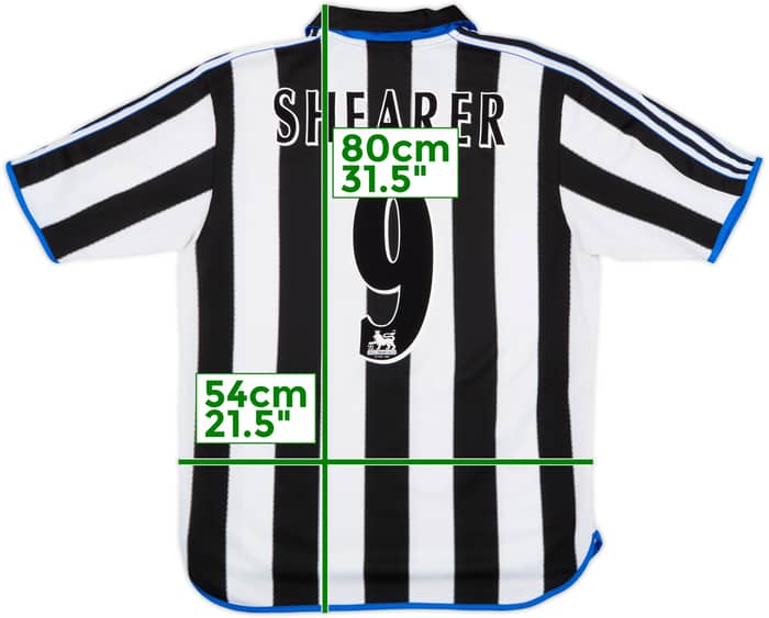 1999-00 Newcastle Home Shirt Shearer #9 - 9/10 - (L)