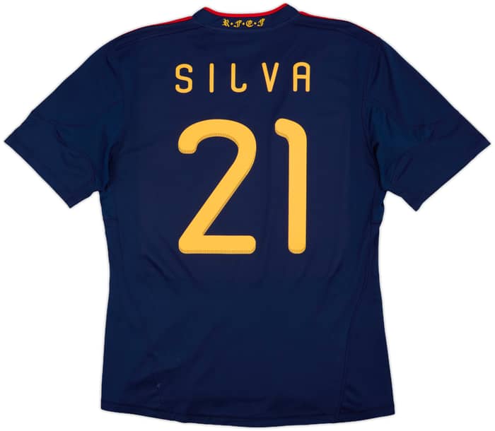 2010-11 Spain vs Netherlands Away Shirt Silva #21 - 7/10 - (L)