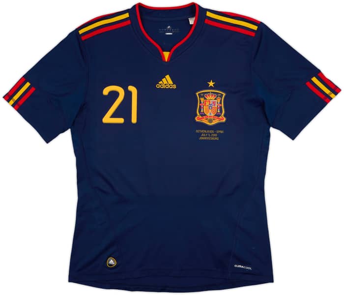 2010-11 Spain vs Netherlands Away Shirt Silva #21 - 7/10 - (L)
