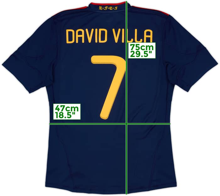 2010-11 Spain 'vs Netherlands' Away Shirt David Villa #7 - 7/10 - (M)