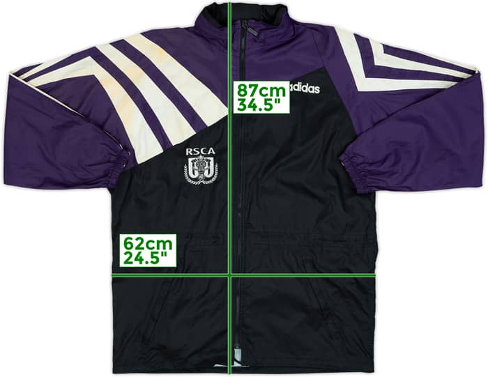 1994-95 Anderlecht adidas Hooded Rain Jacket - 5/10 - (M)