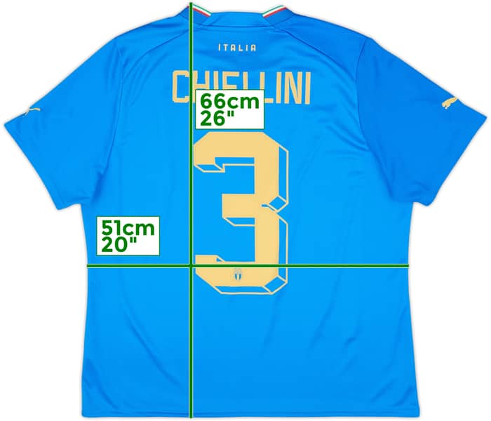 2022-23 Italy Home Shirt Chiellini #3 - 10/10 - (XL)