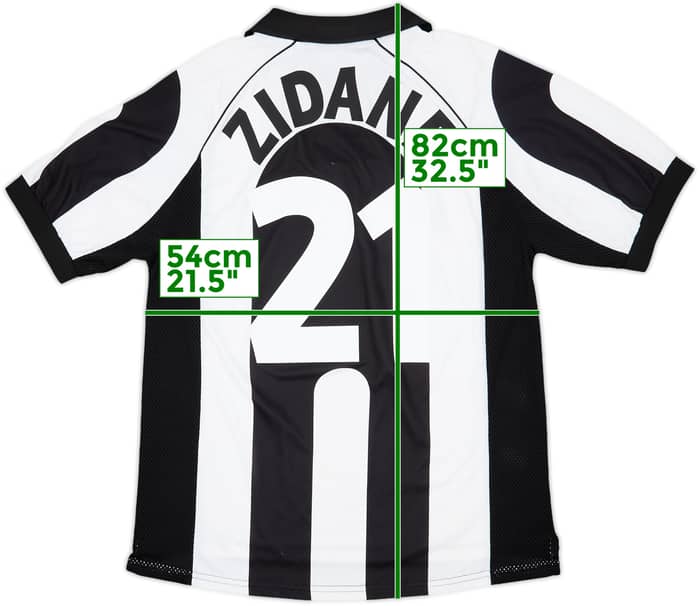 1997-98 Juventus Centenary Home Shirt Zidane #21 - 8/10 - (L)