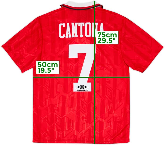 1992-94 Manchester United Home Shirt Cantona #7 - 9/10 - (M)