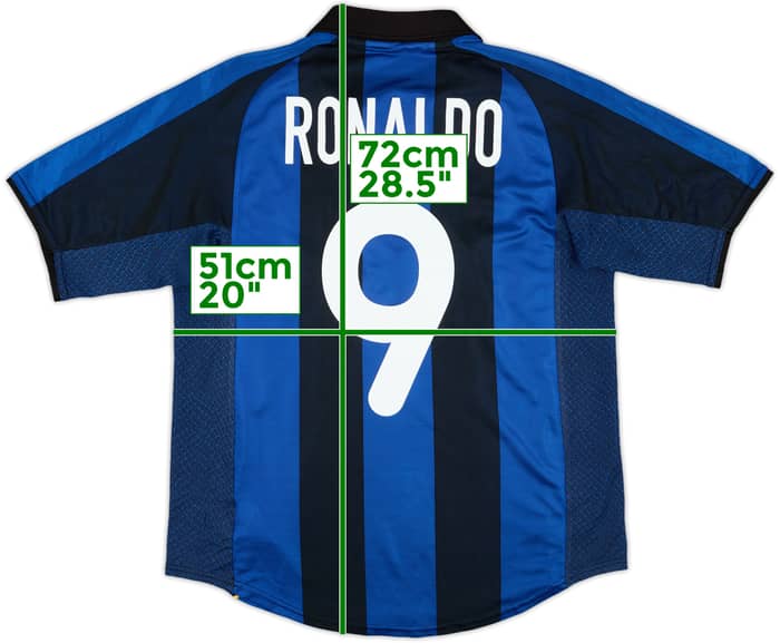 2001-02 Inter Milan Home Shirt Ronaldo #9 - 5/10 - (M)