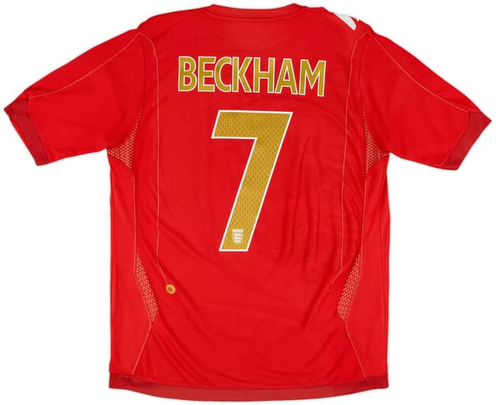 2006-08 England Away Shirt Beckham #7 - 6/10 - (M)
