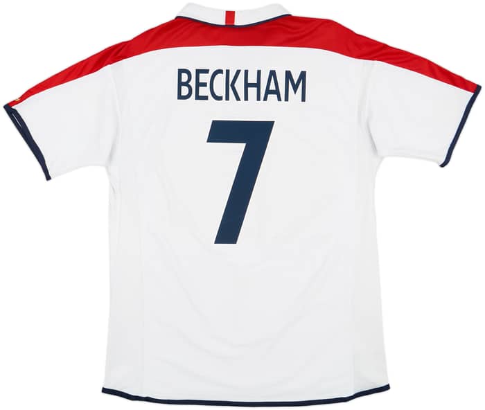 2003-05 England Home Shirt Beckham #7 - 5/10 - (XL)