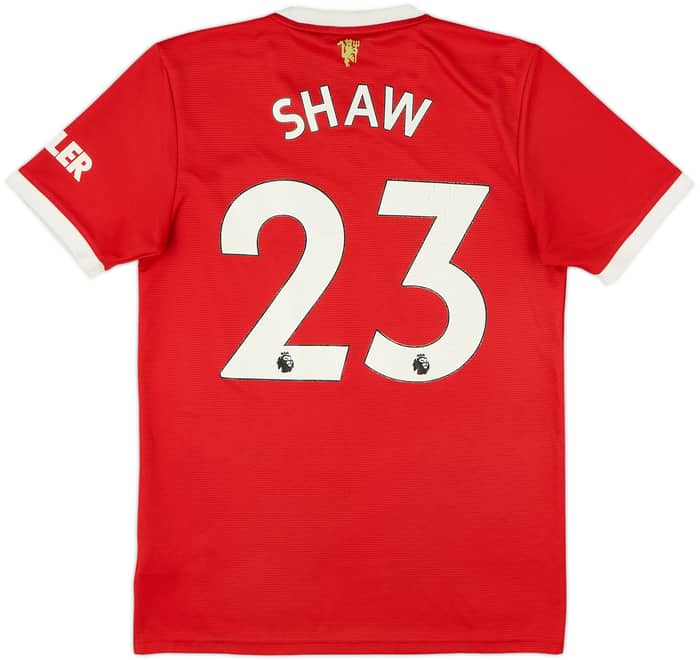 2021-22 Manchester United Home Shirt Shaw #23 - 6/10 - (S)