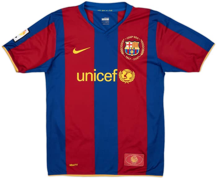 2007-08 Barcelona Home Shirt Ronaldinho #10 - 10/10 - (L.Boys)