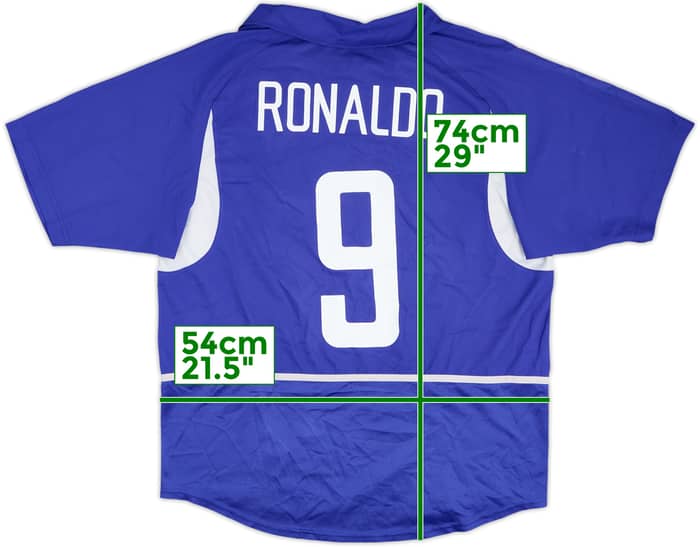 2002-04 Brazil Away Shirt Ronaldo #9 - 7/10 - (L)