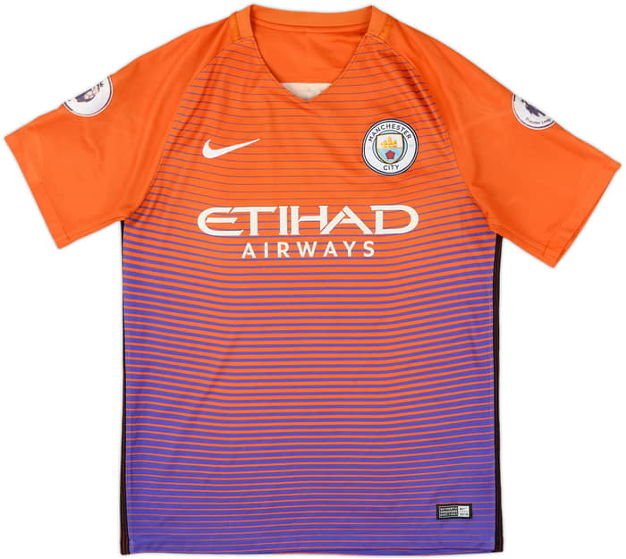 2016-17 Manchester City Third Shirt Kun Aguero #10 - 4/10 - (S)