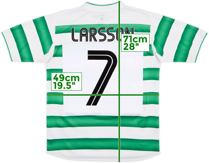 2003-04 Celtic Home Shirt Larsson #7 - 5/10 - (M)