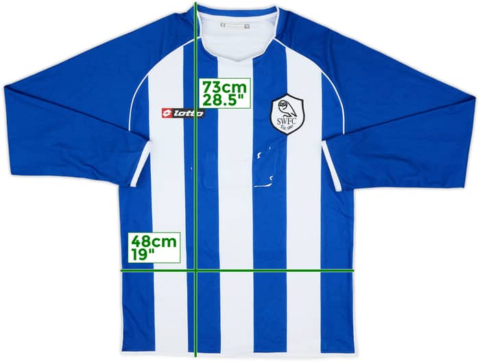2007-09 Sheffield Wednesday Home L/S Shirt - 4/10 - (M)